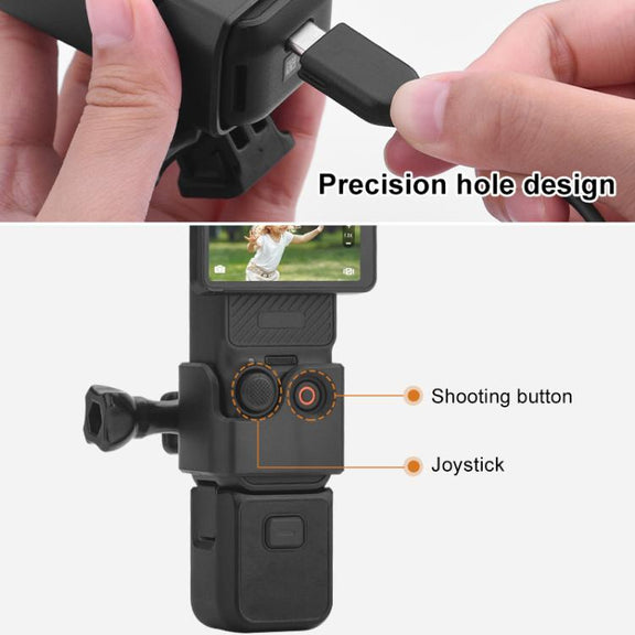 For DJI OSMO Pocket 3 BRDRC Protection Frame Adapter Base, Type:Frame + Clip + Chest Strap