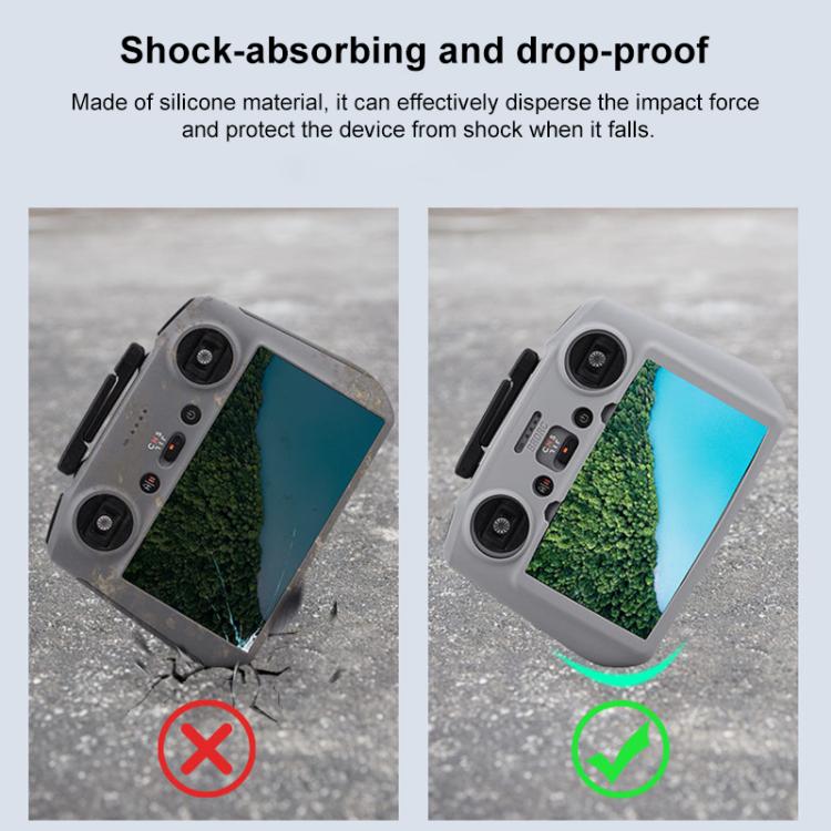 For DJI RC 2 BRDRC Remote Control Shockproof Anti-scratch Silicone Case(Grey) - free shipping - PMC TechLife - Order now!