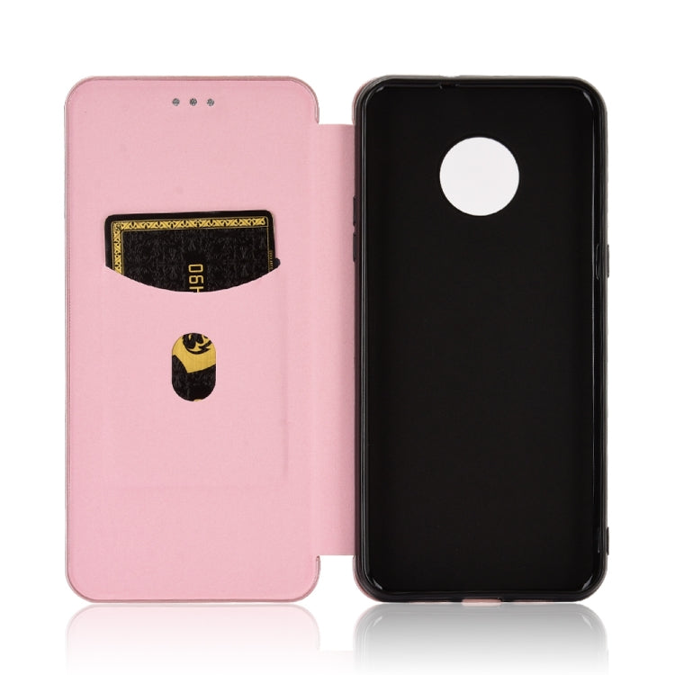 For Doogee X95 Carbon Fiber Texture Horizontal Flip TPU + PC + PU Leather Case with Card Slot & Lanyard(Pink) - More Brand by PMC TechLife | Online Shopping South Africa | PMC TechLife | Buy Now Pay Later Mobicred