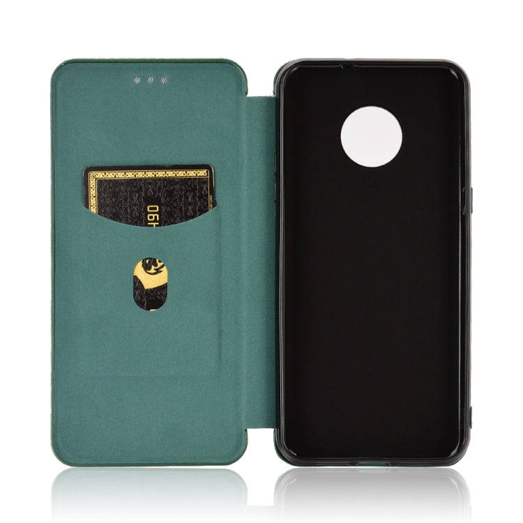 For Doogee X95 Carbon Fiber Texture Horizontal Flip TPU + PC + PU Leather Case with Card Slot & Lanyard(Green) - More Brand by PMC TechLife | Online Shopping South Africa | PMC TechLife | Buy Now Pay Later Mobicred