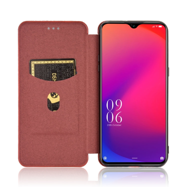 For Doogee X95 Carbon Fiber Texture Horizontal Flip TPU + PC + PU Leather Case with Card Slot & Lanyard(Brown) - More Brand by PMC TechLife | Online Shopping South Africa | PMC TechLife | Buy Now Pay Later Mobicred