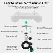 For DJI RC / RC 2 BRDRC Drone Remote Control Adapter Base Bicycle Holder(Black Silver)