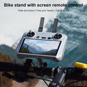 For DJI RC / RC 2 BRDRC Drone Remote Control Adapter Base Bicycle Holder(Black Silver)
