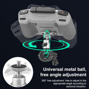 For DJI RC / RC 2 BRDRC Drone Remote Control Adapter Base Bicycle Holder(Black Silver)