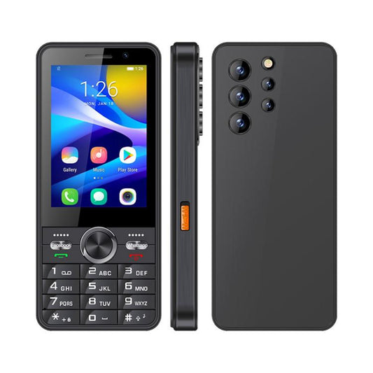 UNIWA XS24 Keypad Phone, 2GB+16GB, 3.5 inch Android 8.1 Mediatek MT6737M Quad Core, Flashlights, Network: 4G, Support Google Store, Plug:EU Plug(Black) - free shipping - PMC Jewellery - Order now!