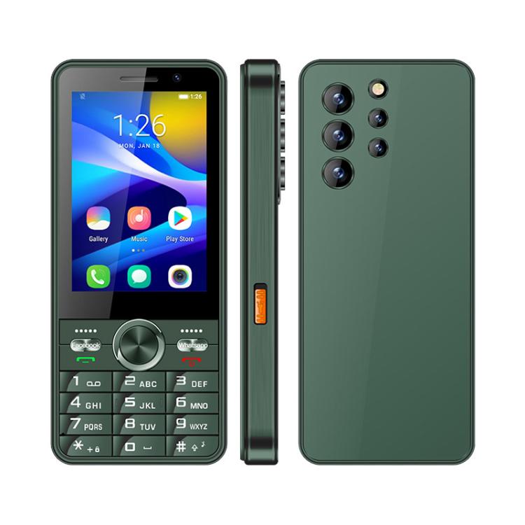 UNIWA XS24 Keypad Phone, 2GB+16GB, 3.5 inch Android 8.1 Mediatek MT6737M Quad Core, Flashlights, Network: 4G, Support Google Store, Plug:UK Plug(Green) - free shipping - PMc TechLife - Order now!