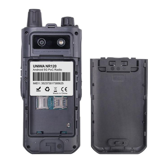 UNIWA NR120 PoC Walkie-Talkie Rugged Phone, 3GB+32GB, 2.4 inch Android 13 Unisoc T158 Octa Core, Network: 5G, NFC, SOS, Plug:EU Plug(Black)
