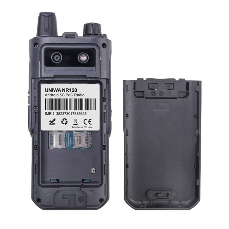 UNIWA NR120 PoC Walkie-Talkie Rugged Phone, 3GB+32GB, 2.4 inch Android 13 Unisoc T158 Octa Core, Network: 5G, NFC, SOS, Plug:US Plug(Black)
