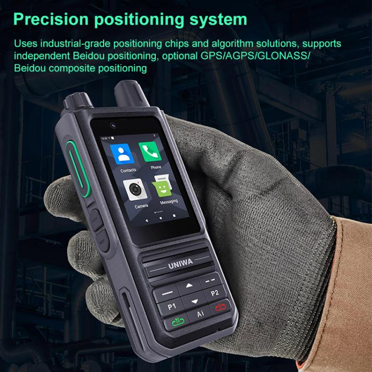 UNIWA NR120 PoC Walkie-Talkie Rugged Phone, 3GB+32GB, 2.4 inch Android 13 Unisoc T158 Octa Core, Network: 5G, NFC, SOS, Plug:EU Plug(Black)