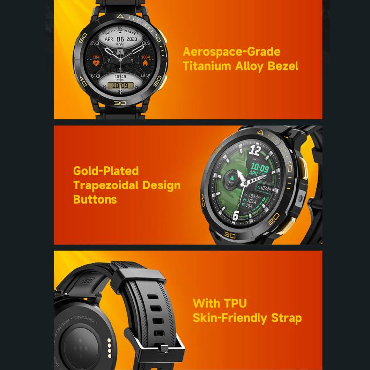 UNIWA DM300 4G Android Watch Phone, 4GB+64GB, 1.43 inc Unisoc SL8541E Quad Core, Support Heart Rate / Blood Oxygen(Black) - free shipping - PMc TechLife - Order now!