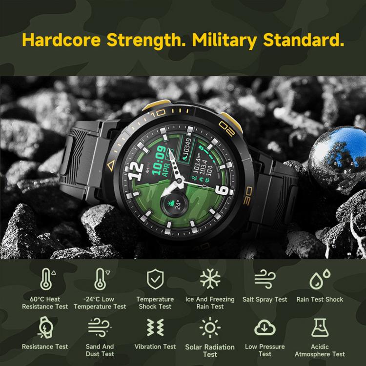UNIWA DM300 4G Android Watch Phone, 4GB+64GB, 1.43 inc Unisoc SL8541E Quad Core, Support Heart Rate / Blood Oxygen(Black) - free shipping - PMC Jewellery - Order now!