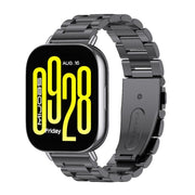 22mm MIJOBS Three Beads Metal Watch Band(Black)