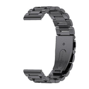 22mm MIJOBS Three Beads Metal Watch Band(Black)