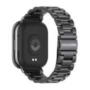 22mm MIJOBS Three Beads Metal Watch Band(Black)