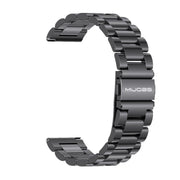 22mm MIJOBS Three Beads Metal Watch Band(Black)