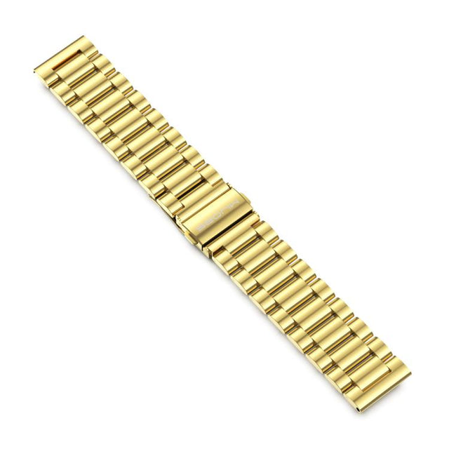 22mm MIJOBS Three Beads Metal Watch Band(Gold)