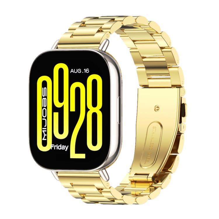 22mm MIJOBS Three Beads Metal Watch Band(Gold)