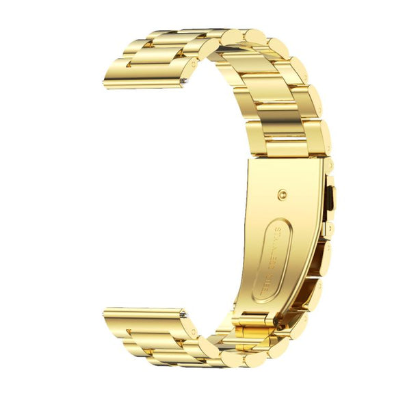 22mm MIJOBS Three Beads Metal Watch Band(Gold)