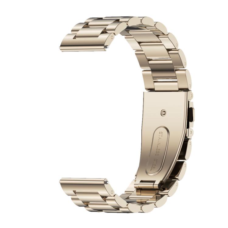 22mm MIJOBS Three Beads Metal Watch Band(Light Gold)