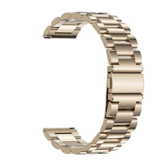 22mm MIJOBS Three Beads Metal Watch Band(Light Gold)