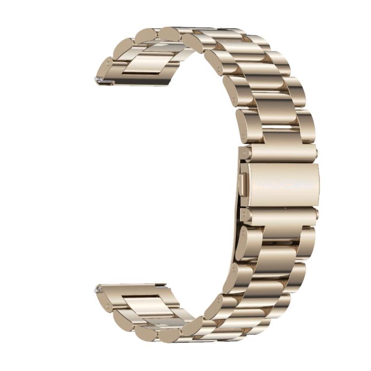 22mm MIJOBS Three Beads Metal Watch Band(Light Gold)