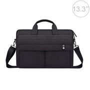 ST08 Handheld Briefcase Carrying Storage Bag with Shoulder Strap for 13.3 inch Laptop(Black)