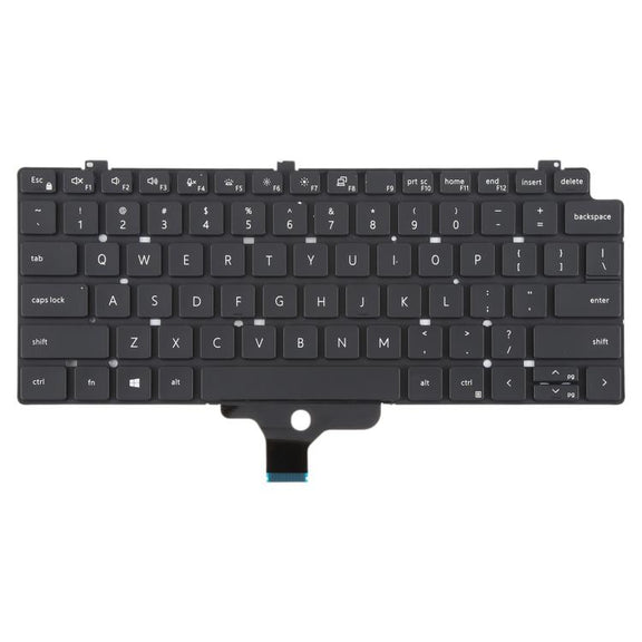 US Version Backlit Laptop Keyboard for Dell LATITUDE P33S 13-7300 7310(Black)