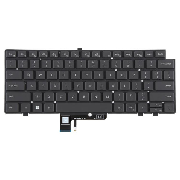 US Version Backlit Laptop Keyboard for Dell Latitude 7340 7440 7640(Black)