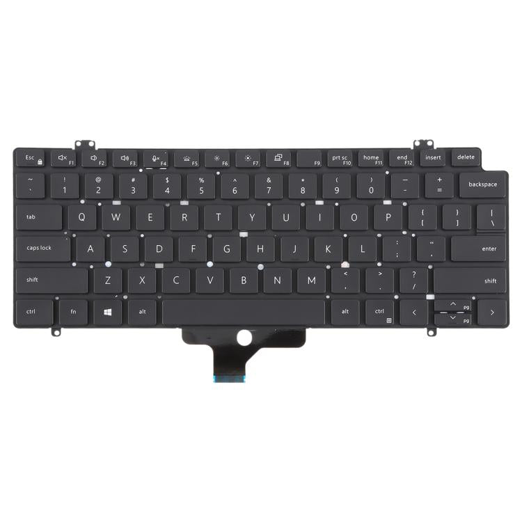 US Version Backlit Laptop Keyboard for Dell Latitude 7410 7410 2in1 P131G P119G(Black)