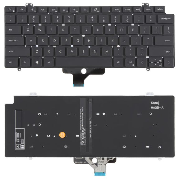 US Version Backlit Laptop Keyboard for Dell Latitude 7410 7410 2in1 P131G P119G(Black)