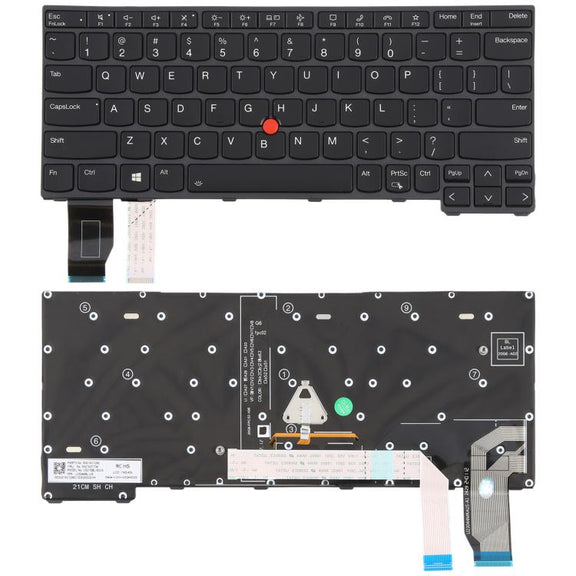 US Version Backlit Laptop Keyboard with Pointing for Lenovo ThinkPad X13 Gen 2 20WK 20XH X13 Yoga Gen 2(Black)