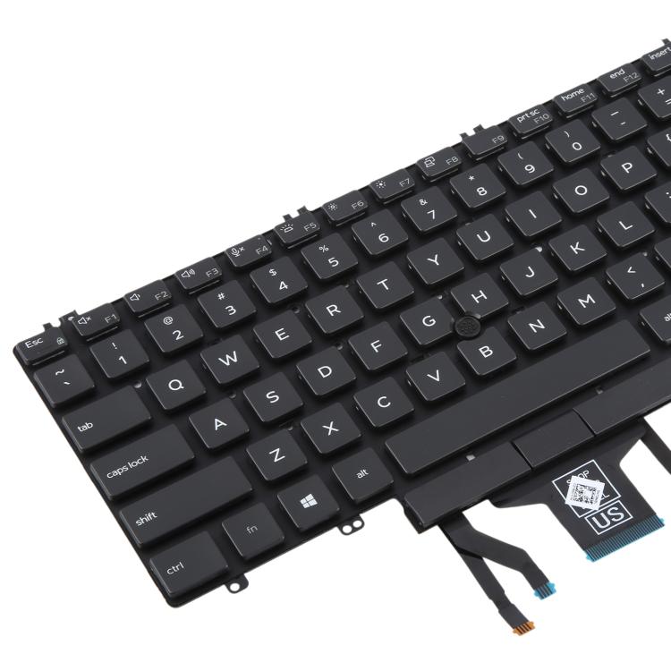 US Version Backlit Laptop Keyboard with Pointing for Dell Latitude 5500 5501 5511 5510 3500 3501 0MMH7V(Black)