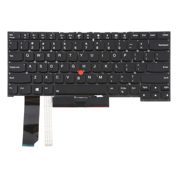 US Version Backlit Laptop Keyboard with Pointing for Lenovo Thinkpad E480 E485 E490 E495 E490S L380 L480 L390 L490 R480 R490 T480S T490 T495 01YP360(Black)