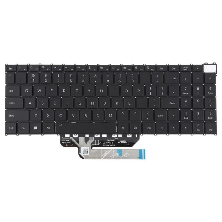 US Version Laptop Keyboard for Honor MagicBook X16 2022 PRO BRN-F56 G561 H76 G56 F561(Black)