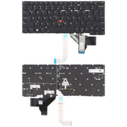 US Version Laptop Keyboard with Pointing for Lenovo Thinkpad X13 Gen 4 X13 Yoga Gen 4(Black)