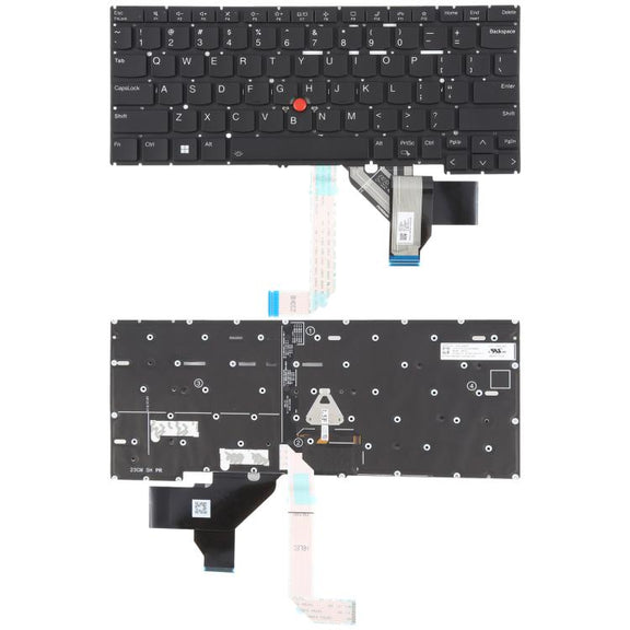 US Version Laptop Keyboard with Pointing for Lenovo Thinkpad X13 Gen 4 X13 Yoga Gen 4(Black)