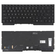 US Version Colorful Backlit Laptop Keyboard for DELL Alienware M15 R5 M15 R6 M15 R7(Black)