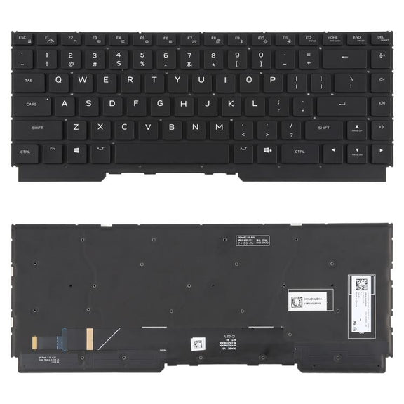 US Version Colorful Backlit Laptop Keyboard for DELL Alienware M15 R5 M15 R6 M15 R7(Black)