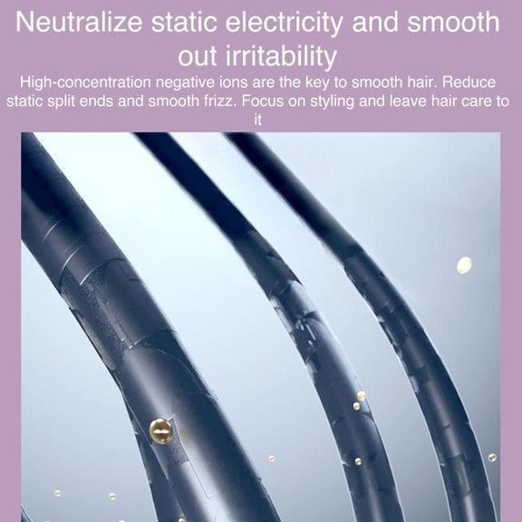 K-SKIN KD382B Negative Ion Hair Care Type-C Wireless Hair Straightening Comb(Grey)