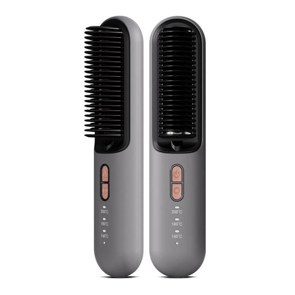 K-SKIN KD382B Negative Ion Hair Care Type-C Wireless Hair Straightening Comb(Grey)