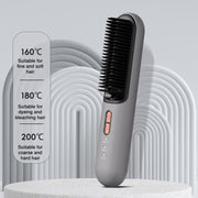 K-SKIN KD382B Negative Ion Hair Care Type-C Wireless Hair Straightening Comb(Grey)