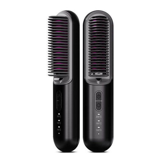 K-SKIN KD382S Negative Ion Hair Care Type-C Wireless Hair Straightening Comb(Black) - free shipping - PMC Jewellery - Order now!