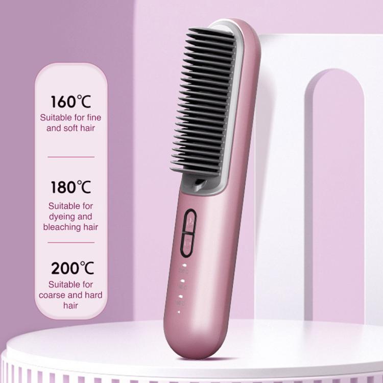 K-SKIN KD382S Negative Ion Hair Care Type-C Wireless Hair Straightening Comb(Purple) - free shipping - PMC TechLife - Order now!