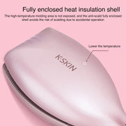 K-SKIN KD885 Negative Ion Electric Hair Curler Iron Hair Styling Tool(EU Plug Pink)