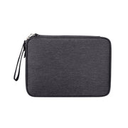 SM01 Multi-function Water-resistant Double Layer Data Cable Earphone U Disk Digital Accessories Storage Bag, Size: S(Black)