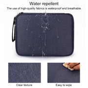 SM01 Multi-function Water-resistant Double Layer Data Cable Earphone U Disk Digital Accessories Storage Bag, Size: S(Black)