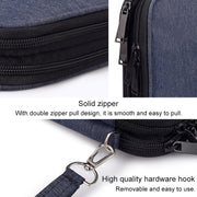 SM01 Multi-function Water-resistant Double Layer Data Cable Earphone U Disk Digital Accessories Storage Bag, Size: S(Pink)