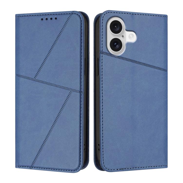 For iPhone 17 Strong Magnetic Frosted Flip Leather Phone Case(Royal Blue) - free shipping - PMc TechLife - Order now!