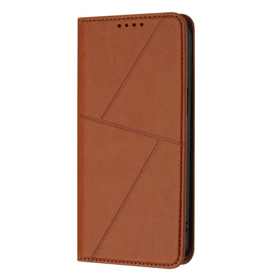 For iPhone 17 Strong Magnetic Frosted Flip Leather Phone Case(Coffee Color)