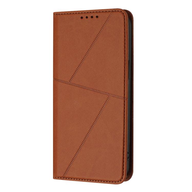 For iPhone 17 Strong Magnetic Frosted Flip Leather Phone Case(Coffee Color)